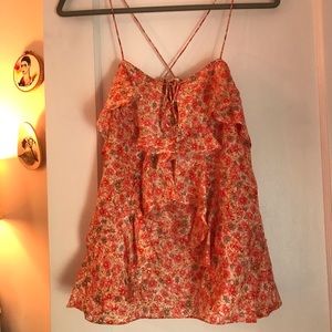 Floral Silk Tank Top